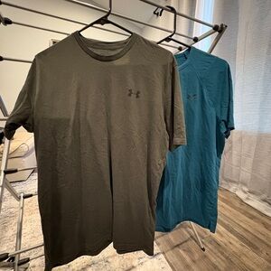 Under Armour Men's Short Sleeve Tees - Olive and Teal